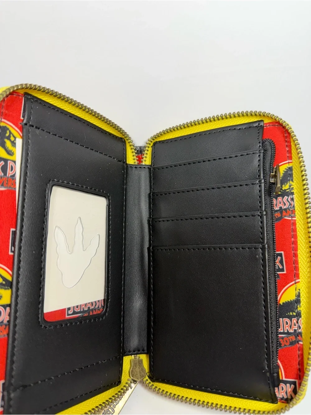 Loungefly Jurassic Park 30th Anniversary Dino Zip Around Wallet NWT Glow in Dark